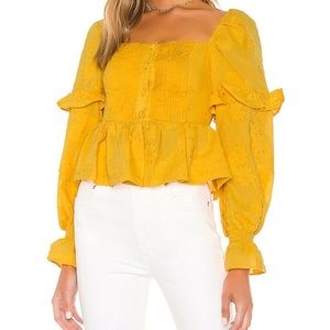 Tularosa Amanda Top in Gold Small